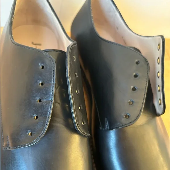 Joesph Fenestrier Paris NIB 8 Black Leather Gruge Lace Up  display picture 2